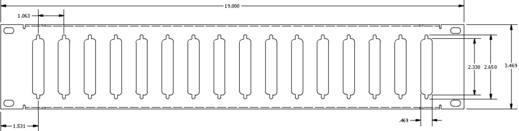 16 Port DB37 Patch Panel Specs