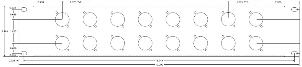 2RU 16 Port D Series Patch Panel Specs