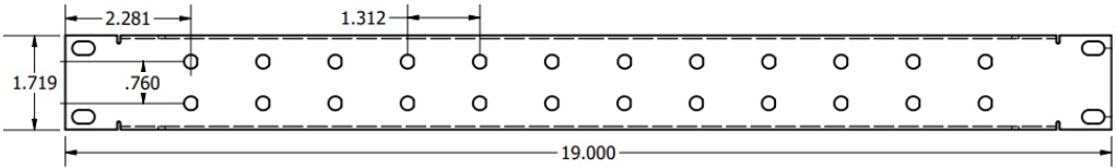 24 Port 1/4 D Patch Panel Specs