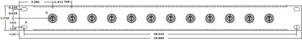 12 Port 1/4 Round Patch Panel Specs