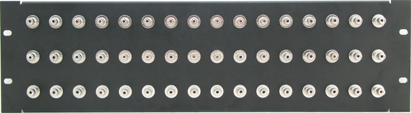 PPD48-RCABNC75 - RCA to BNC Patch Panel Front View