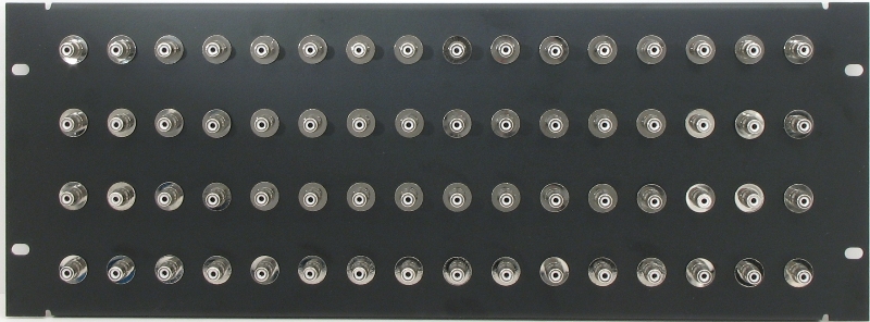 PPD64-RCABN - RCA Patch Panel Front View