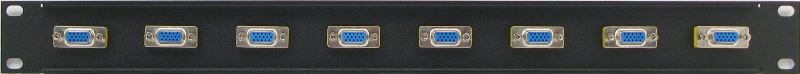 PPG8-HD15FF - 1RU 8 Port HD15 Female to HD15 Female Patch Panel Rear View