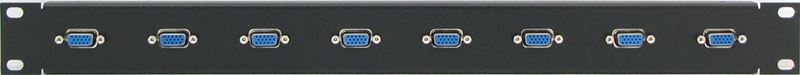 PPG8-HD15FM - 1RU 8 Port HD15 Female to HD15 Male Patch Panel Front View