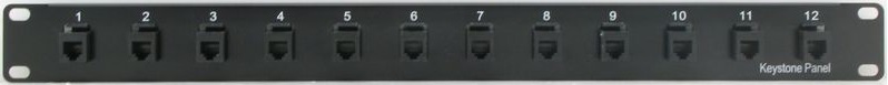 PPK12-C3B4C - Cat3 Patch Panel Front View