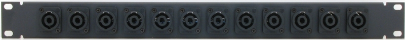 PPX12-NL4MPST – 4 Pole Speakon Patch Panel Front View