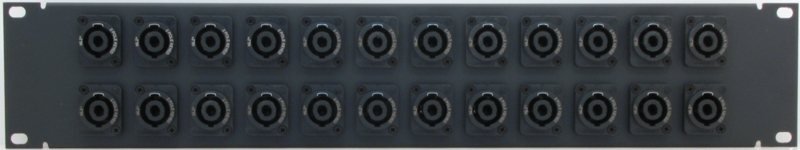 PPX24-NL2MP – 2 Pole Speakon Patch Panel Front View