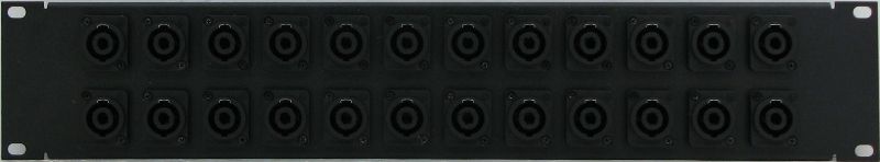 PPX24-NL4MP – 4 Pole Speakon Patch Panel Front View