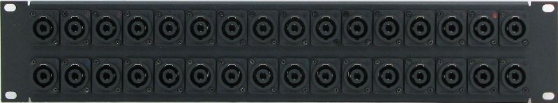 PPX32-NL4MP – 4 Pole Speakon Patch Panel Front View