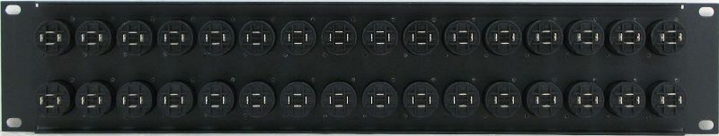 PPX32-NL4MP – 4 Pole Speakon Patch Panel Rear View