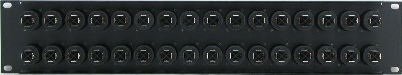 PPX32-NL4MPUC – 4 Pole Speakon Patch Panel Rear View