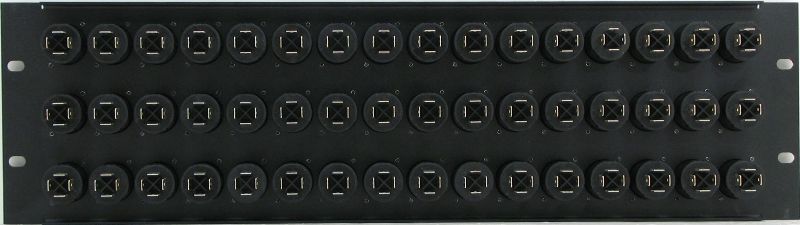 PPX48-NL4MPUC – 4 Pole Speakon Patch Panel Rear View