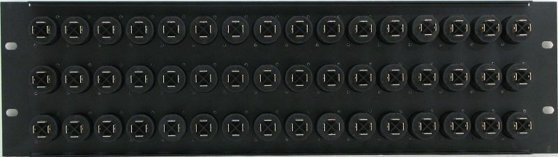 PPX48-NL4MPUC – 4 Pole Speakon Patch Panel Rear View