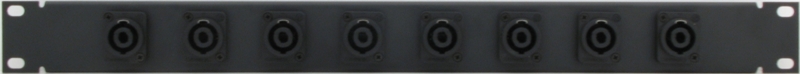 PPX8-NL4MP – 4 Pole Speakon Patch Panel Front View