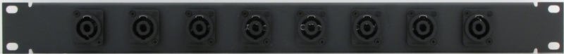 PPX8-NL4MPST – 4 Pole Speakon Patch Panel Front View