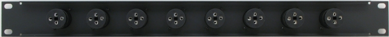 PPX8-NL4MPST – 4 Pole Speakon Patch Panel Rear View
