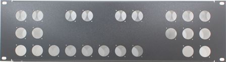 3RU 24 Port XLR Patch Panel