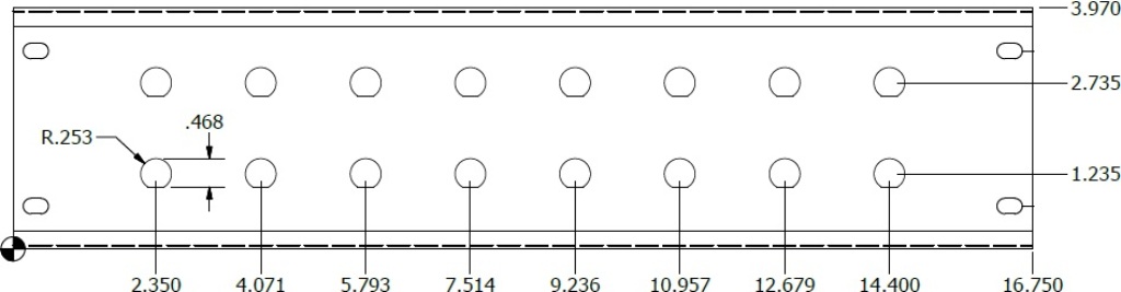 16 Port 1/2 D Wall Plate Specs