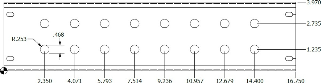 16 Port 1/2 D Wall Plate Specs