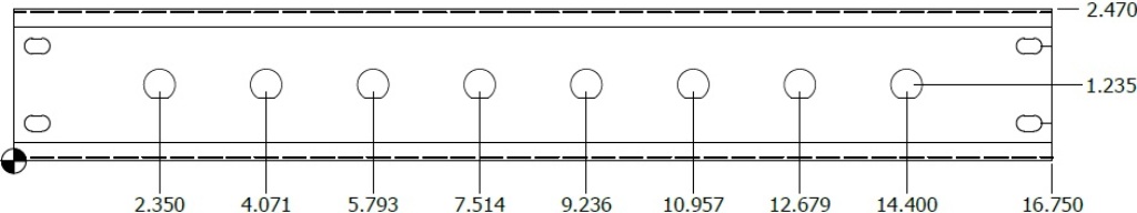 8 Port 1/2 D Wall Plate Specs