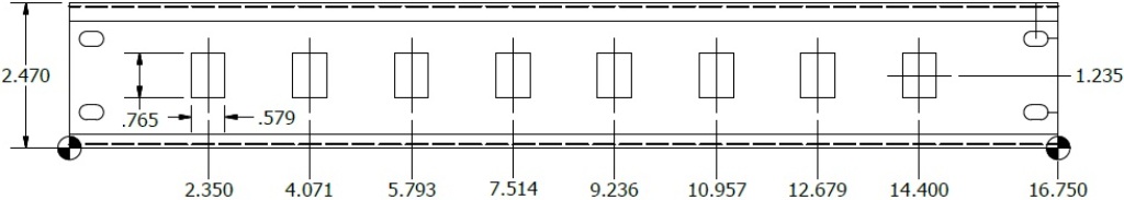 8 Port Keystone Wall Plate Specs